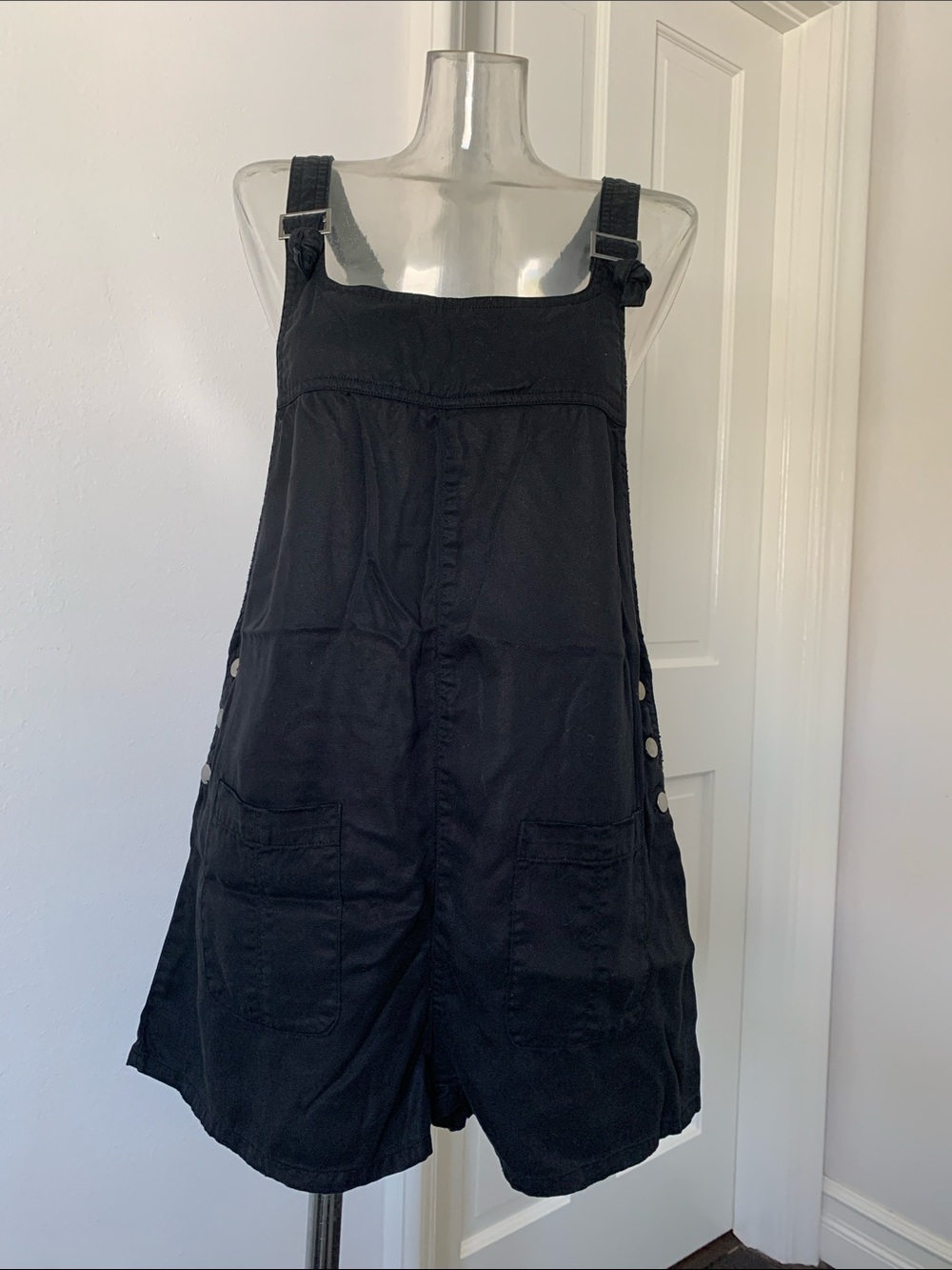 BDG Black Short Overalls